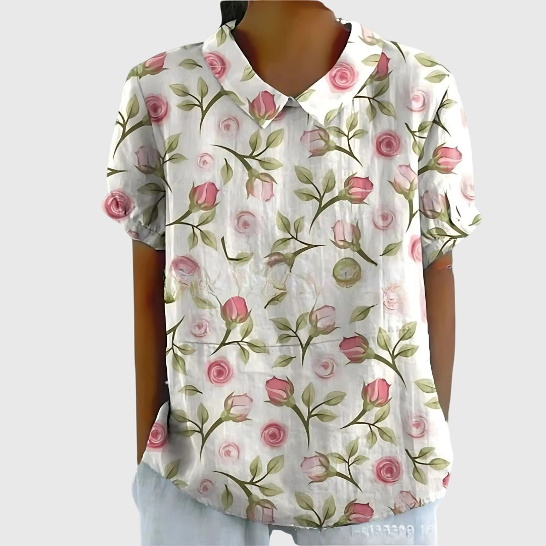 Light Rose with Floral Print / 4XL