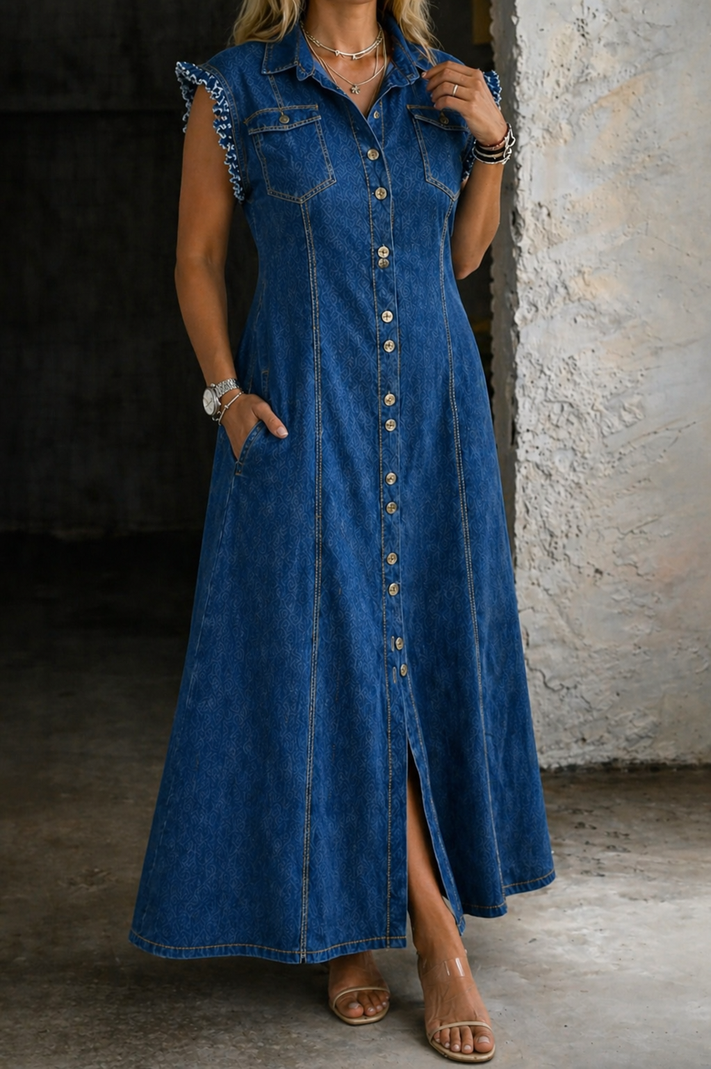 Denim bleu moyen / 5 XL