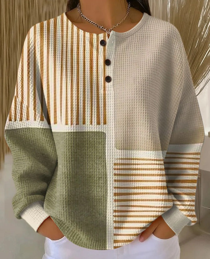 Olive Block Print / 5XL