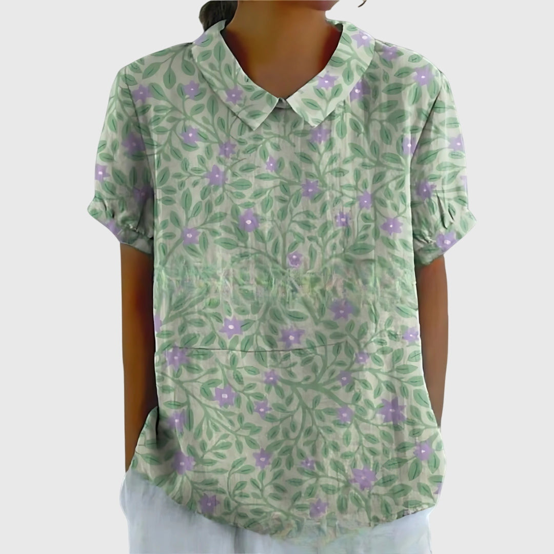 Vert with Floral Print / 4XL